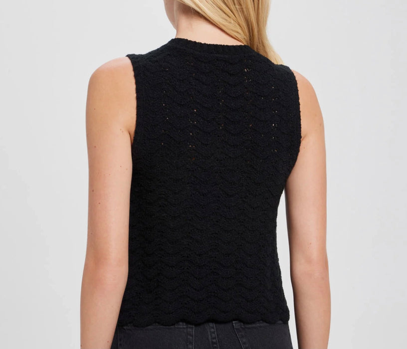 Goldie Boucle Shell - Black
