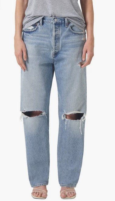 Agolde 90's Mid Rise Straight Jeans - Threadbare