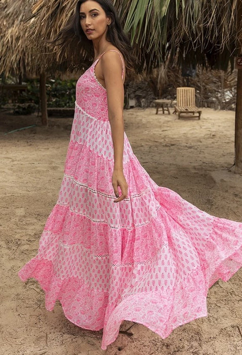 Miss June Dayana Dress - Neon Pink