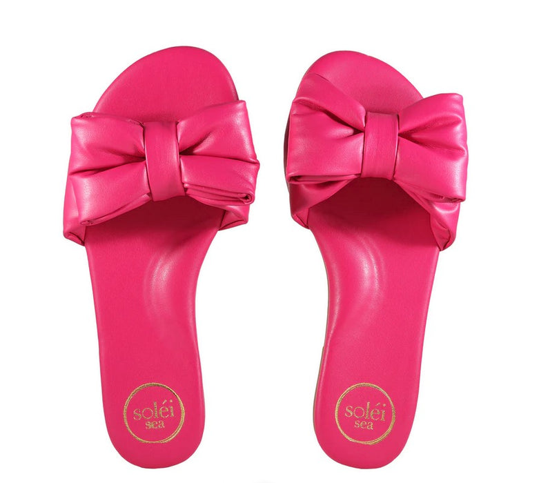 Solei Rafi Bow Flip Flop - Hot Pink