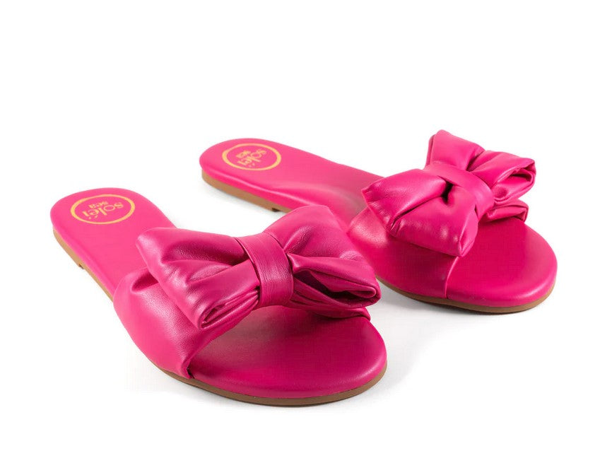 Solei Rafi Bow Flip Flop - Hot Pink