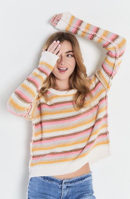 Lisa Todd Inside Out Sweater - Snow Combination