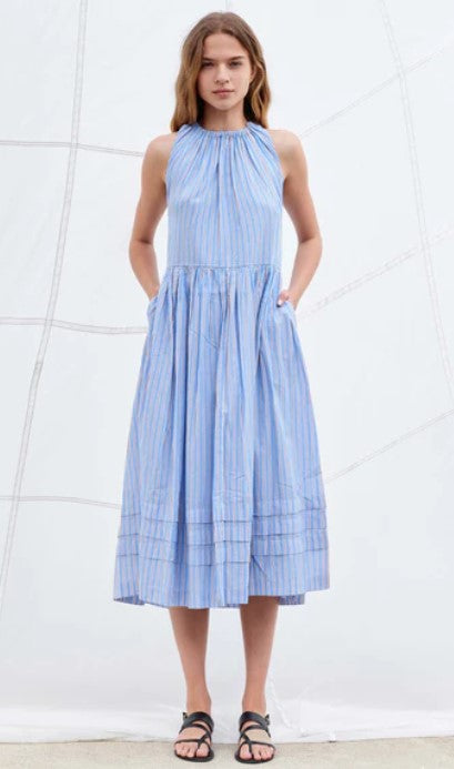 Sundry Waldorf Pleated Maxi Dress - Aqua