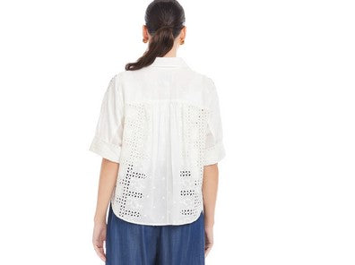 Fifteen Twenty Alisa Eyelet Shirt - White