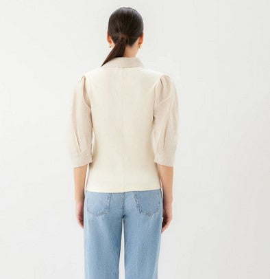 Fifteen Twenty Camden Contrast Henley - Cream