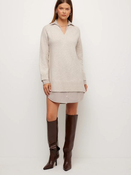 Fifteen Twenty Carrie Mixed Media Dres - Bone