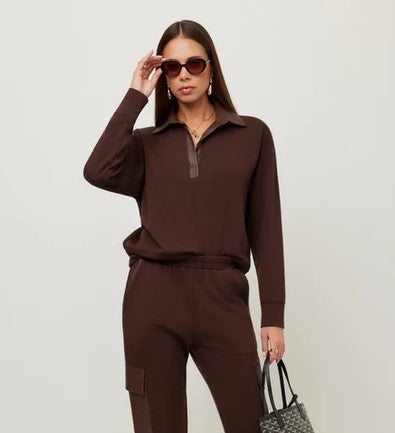 Fifteen Twenty Rachel Contrast Sweatshirt - Wood