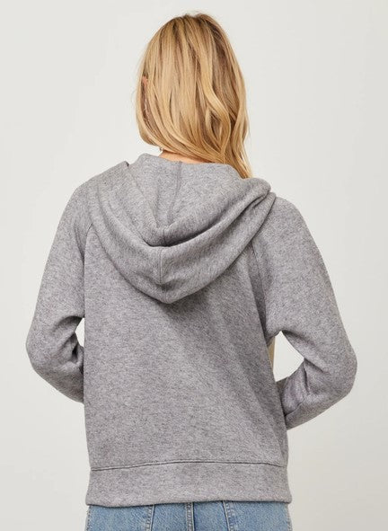 Fifteen Twenty Dania Contrast Hoodie - Grey