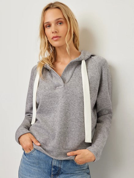 Fifteen Twenty Dania Contrast Hoodie - Grey