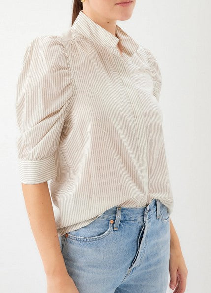 Fifteen Twenty Margot embellished Shirt - Off White/Black