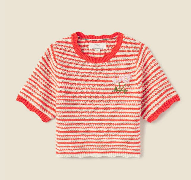 Birds of Paradise Jules Sweater - Red Stripe