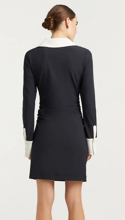 cinq a sept black and white dress Cinq Sept Jo Bow Dress - Black/ivory