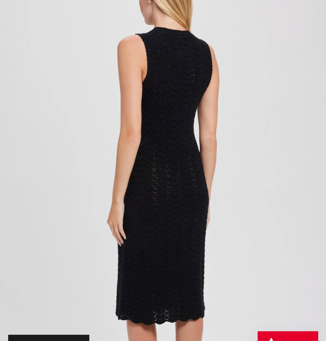 Goldie Boucle Midi Dress - Black