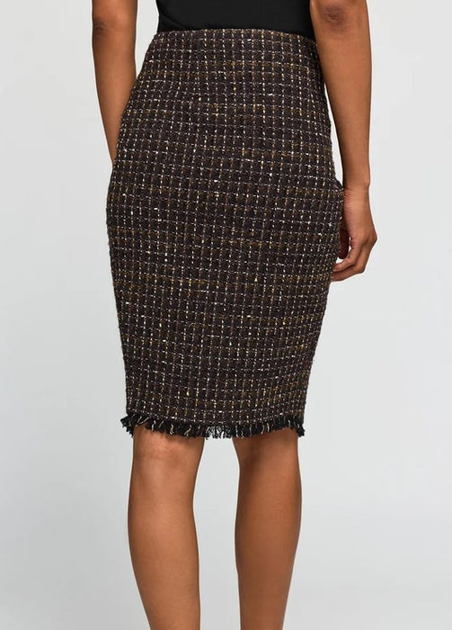 Generation Love Nova Tweed Skirt - Brown Multi