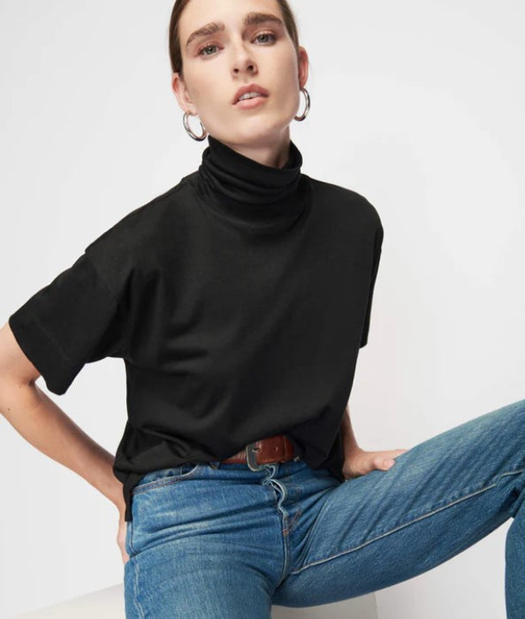Nation LTD Fable Turtleneck Tee - Jet Black