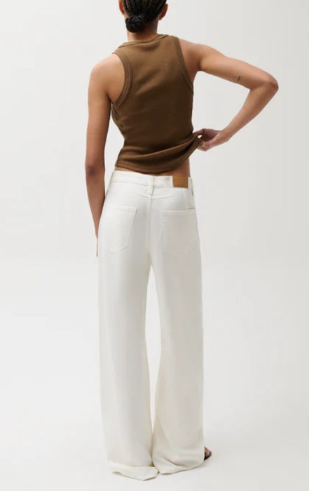 Pistola Sydney High Rise Linen Pants - Egret