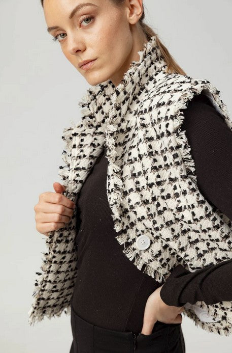We are Sundays Miller Vest - Ash Boucle