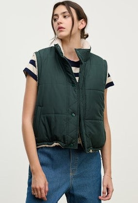 Velvet Reversible Sherpa Vest - Alpine