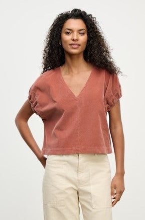 Velvte Mai Corduroy Top - Maple