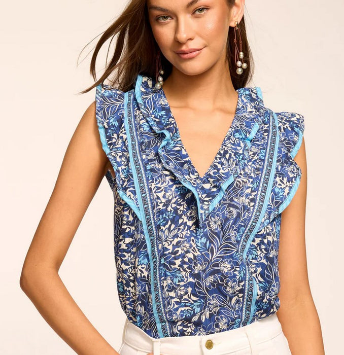 Ramy Brook Samson Top - Navy Floral