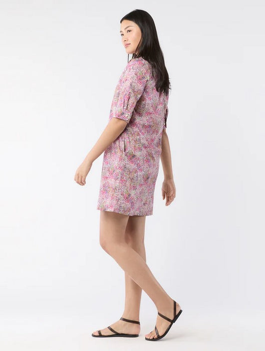 Ann Mashburn Elbow Sleeve Frill Dress - Orchid Fields