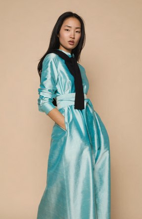 Ann Mashburn Long Sleeve Gianna Maxi Dress - Mist