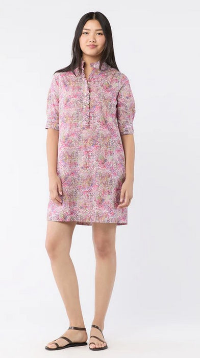 Ann Mashburn Elbow Sleeve Frill Dress - Orchid Fields