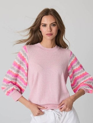Autumn Cashmere Multi Color Puff Sleeve - Confection Combination