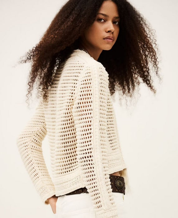 Ba&sh Bianca Knit Cardigan - Ecru