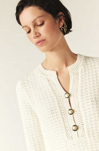 Ba&sh Gysele Knit Mini Dress - Off White