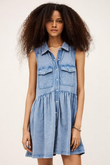 Ba&sh Ilona Mini Dress - Ciel Blue Shop Fuschia Ba&sh Ilona Mini Dress - Ciel Blue Shop Fuschia