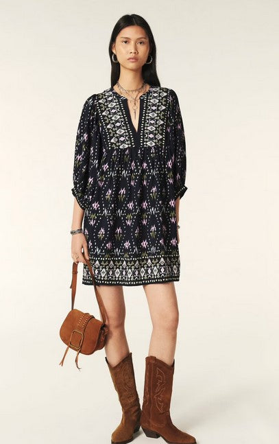 Ba&sh Naia Dress - Blue Shop Fuschia Ba&sh Naia Dress - Blue Shop Fuschia