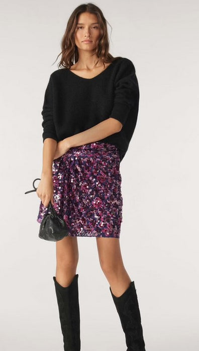 Ba&sh Slime Sequin Skirt - Violet