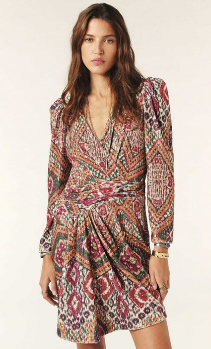 Ba&sh Tola Sequin Dress - Multi Shop Fuschia Ba&sh Tola Sequin Dress - Multi Shop Fuschia