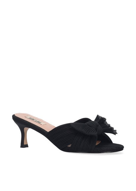 Bibi Lou Raffi Bow Kitten Heel - Black