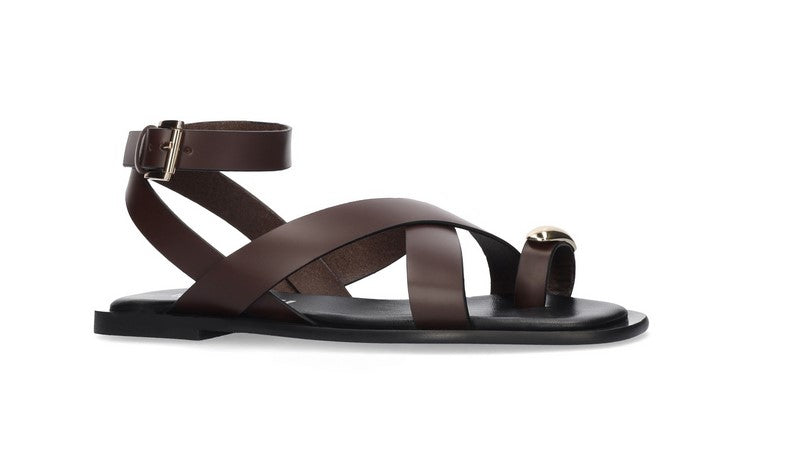 Lola Cruz Jewel Wrap Sandals - Black