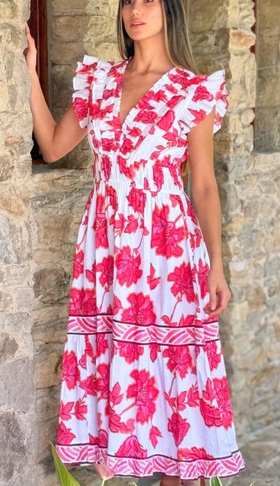 Bindu Cora Dress - Pink Lotus