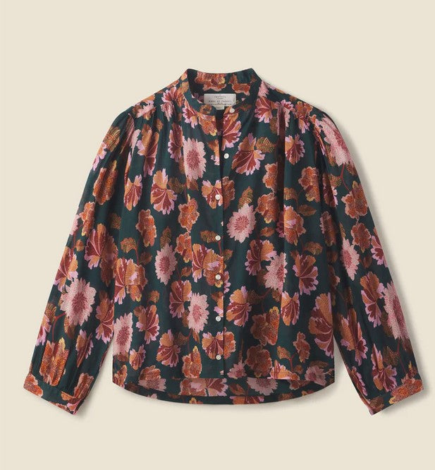 Birds of Paradise Lily Top - Carnation Print