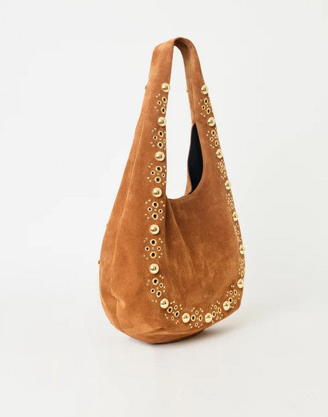 B- Low The Belt Inez Studded Suede Bag