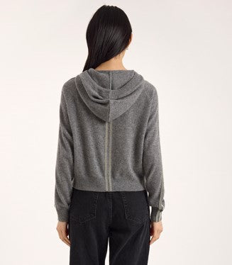 Brodie Bree Bead Hoodie - Mid Grey