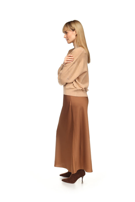 Brodie Cashmere Stargazer Sweater - Camel/Apricot
