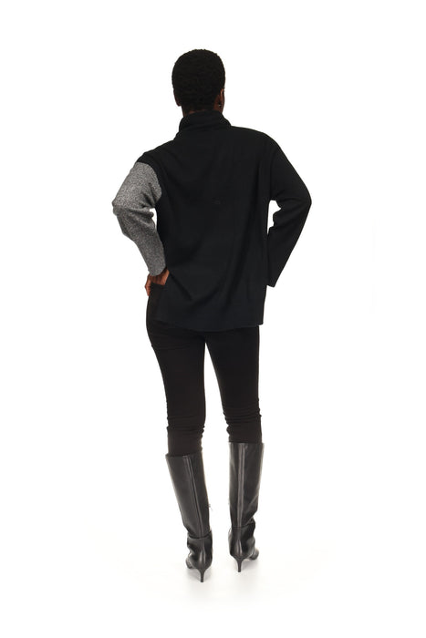 Brodie Cashmere Enchantress Roll Neck Sweater - Black