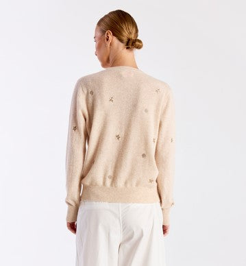 Brodie Cashmere Sea Embroidery Sweater - Cygnet