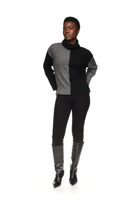 Brodie Cashmere Enchantress Roll Neck Sweater - Black