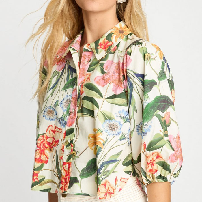 Caballero Juliette Top - Buttercream Floral