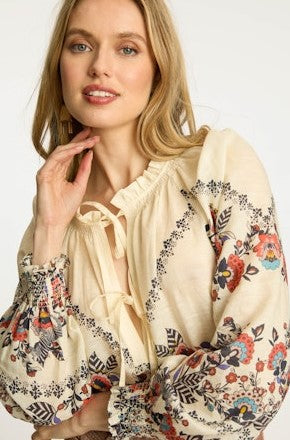 Caballero Vickie Top - Zebra Leaf