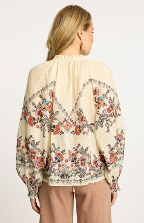 Caballero Vickie Top - Zebra Leaf