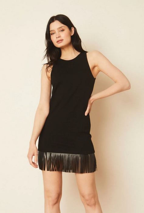 Caballero Lana Fringe Dress - Black