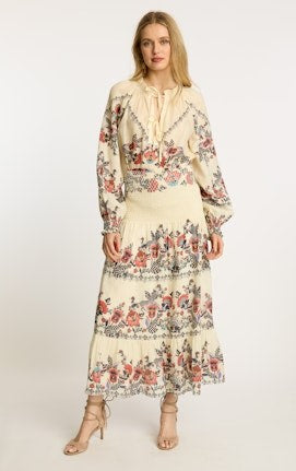 Caballero Chablis Skirt - Zebra Leaf