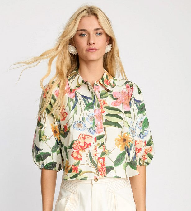 Caballero Juliette Top - Buttercream Floral